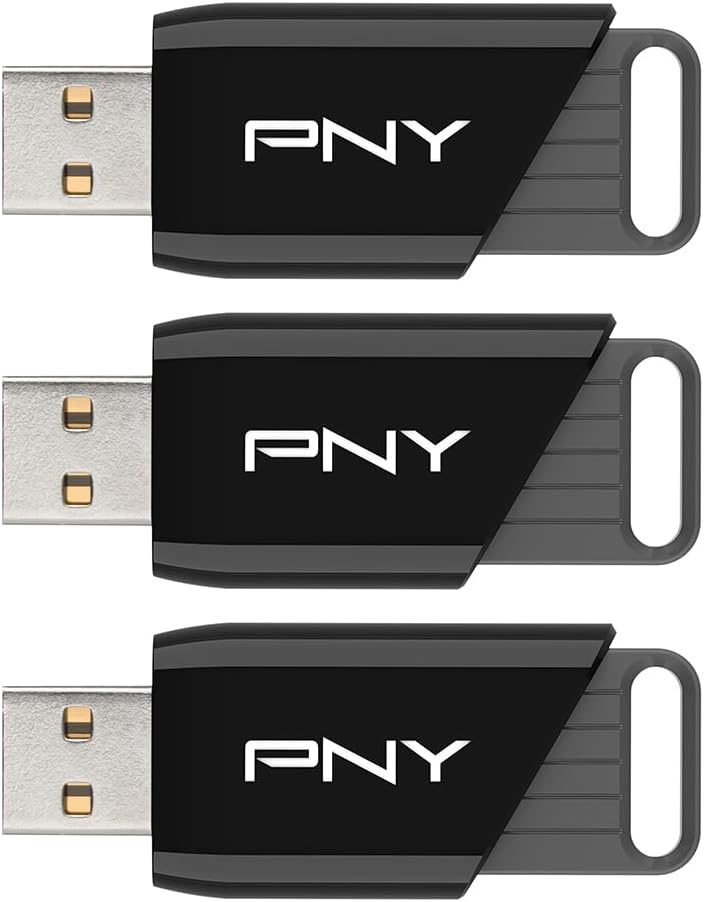 PNY 128GB Attaché X USB 3.2 Gen 1 Flash Drive, Advanced Performance Up to 130MB/s Read, Everyday Data Store & Transfer, Reliable Portable Storage, Durable, Type-A, Computers, Laptops, Desktops, 3-Pack - Image 1